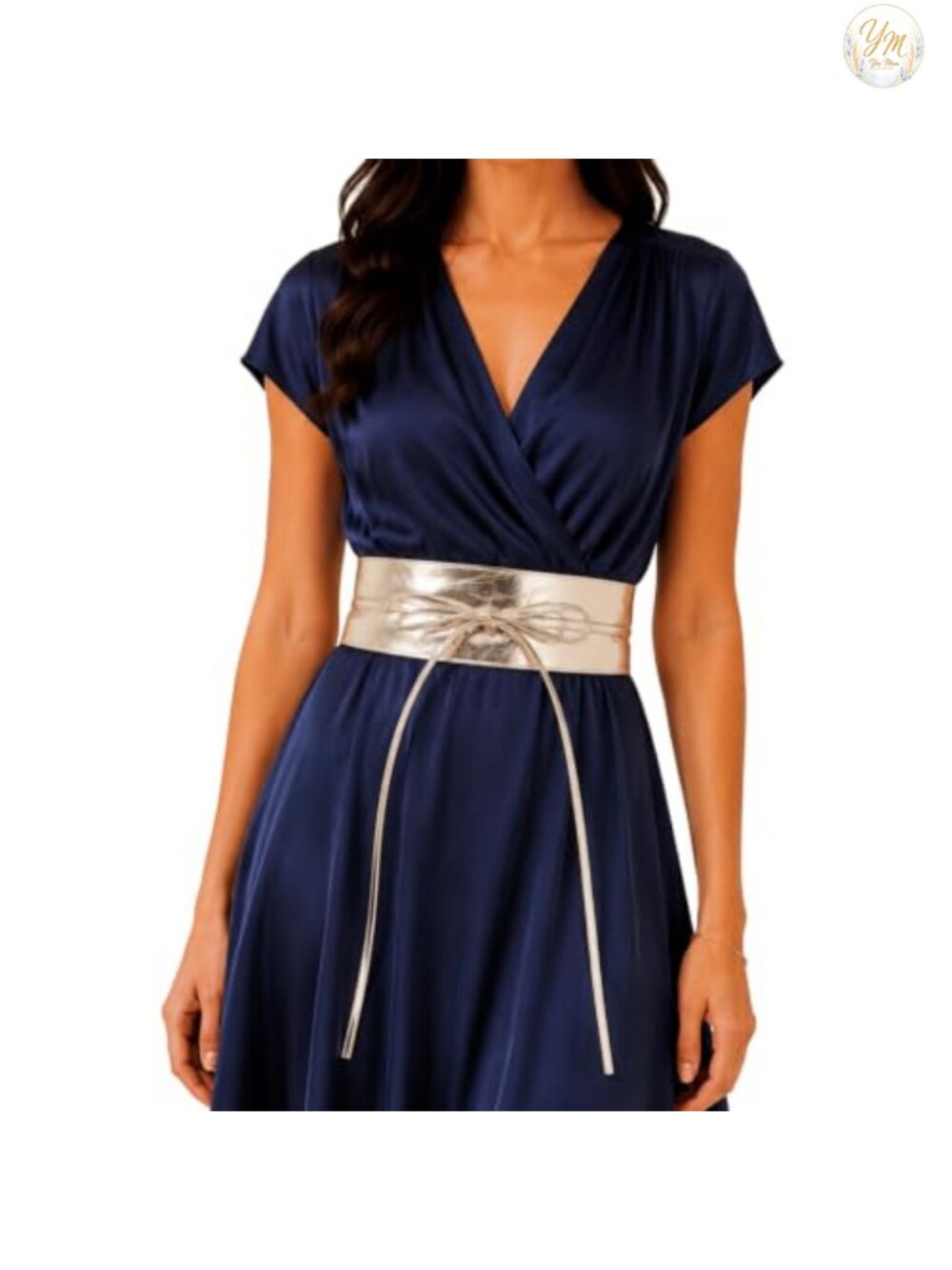 Women's Italian Leather Wide Obi Belt - Adjustable